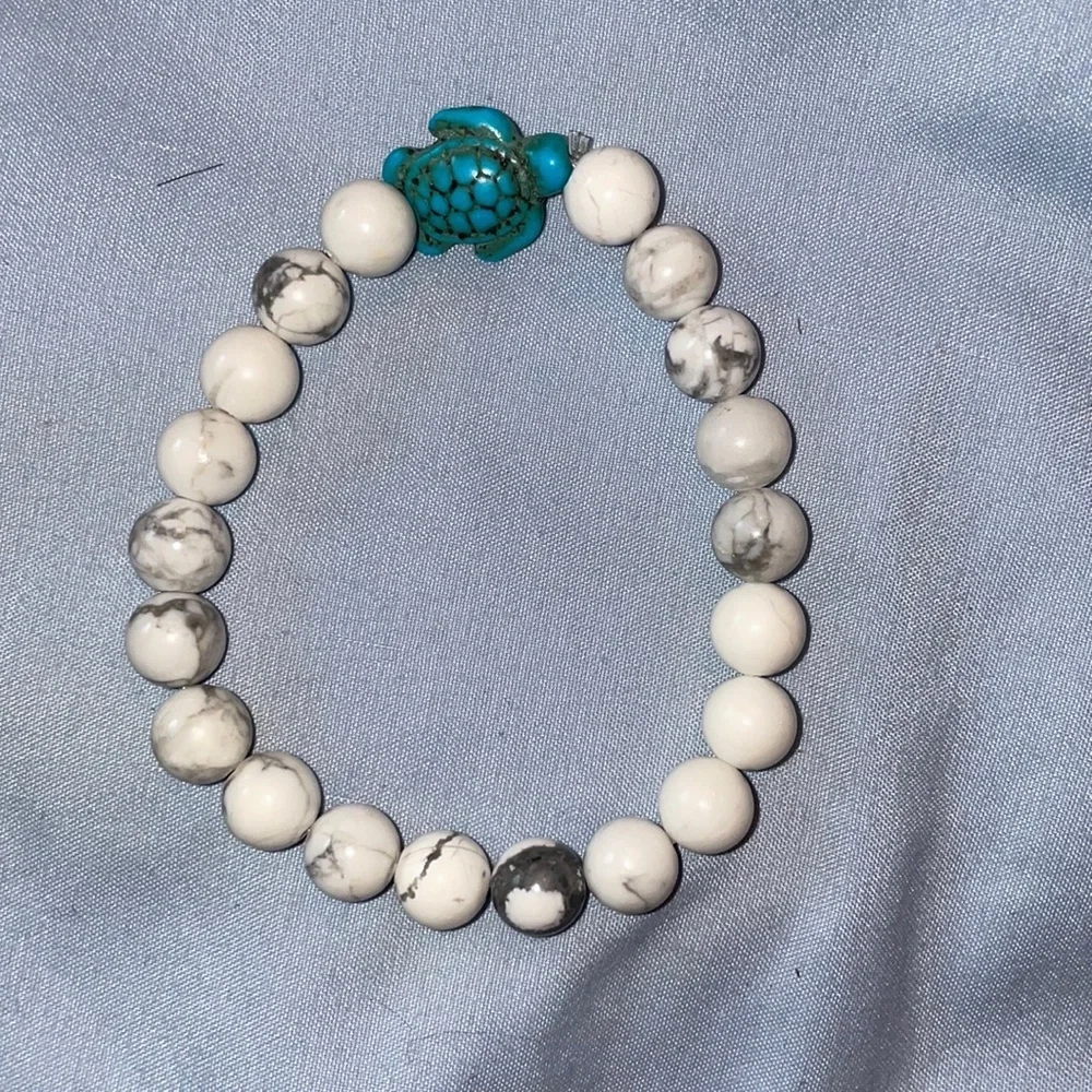 South Carolina turtle marble bracelet beaded surf wave beach birthday enewton